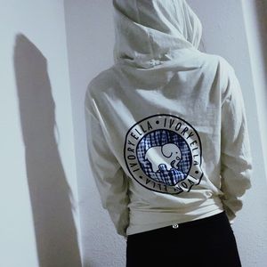‼️RARE‼️ Ivory Ella thin white hoodie